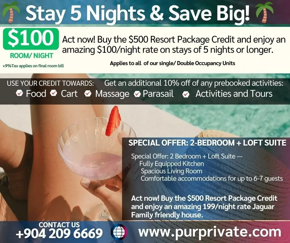 Promotion deal at Pur Private Suites in San Pedro Belize
